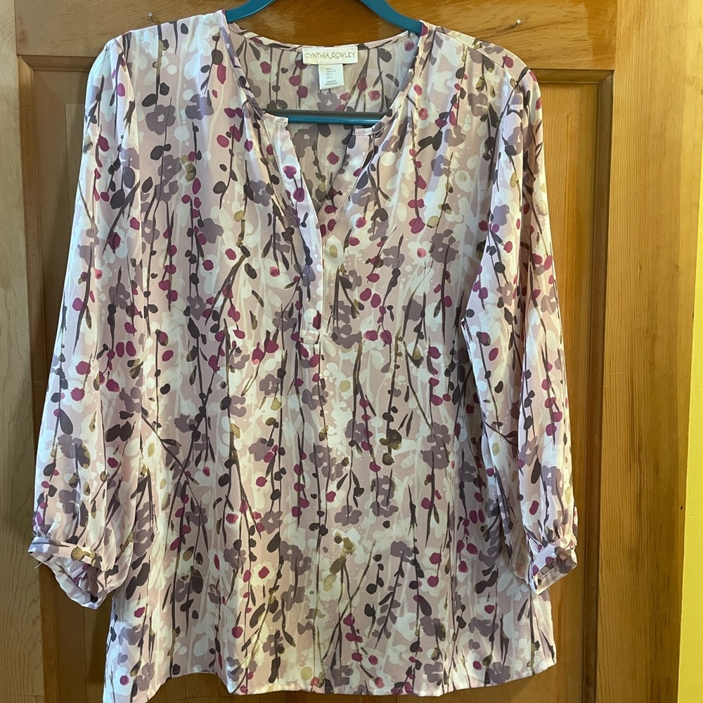 Cynthia Rowley Floral Blouse